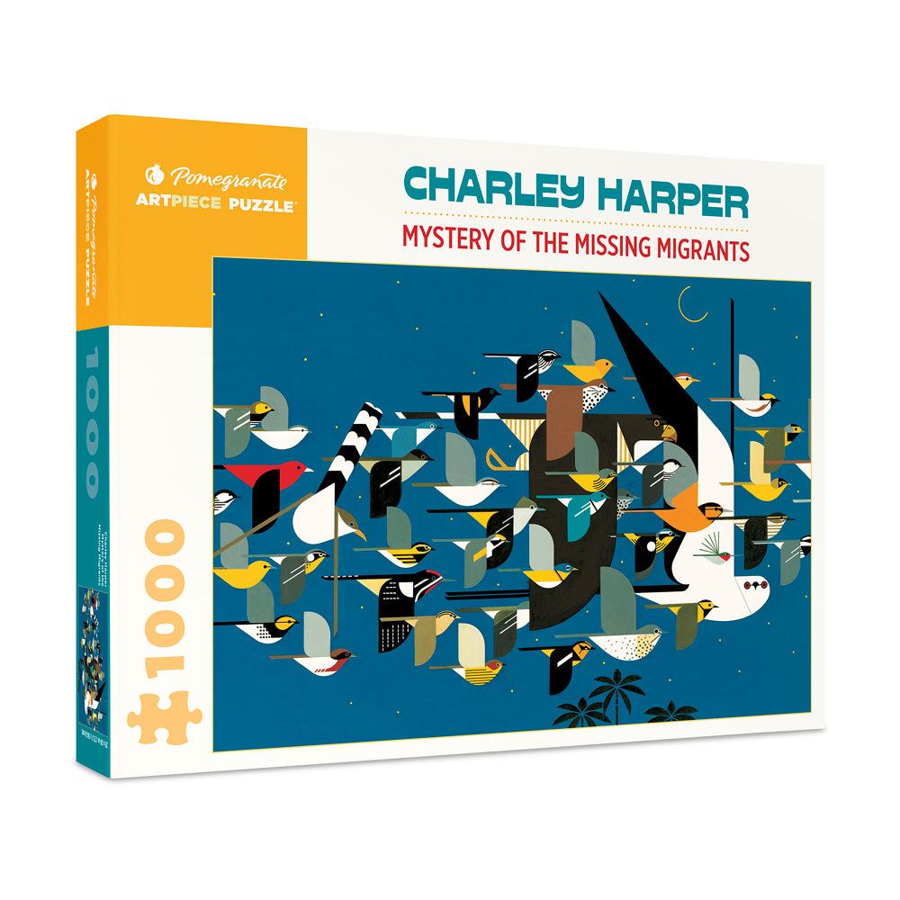 Alternative view of Charley Harper Mystery of the Missing Migrants Jigsaw Puzzle - 1000 pc