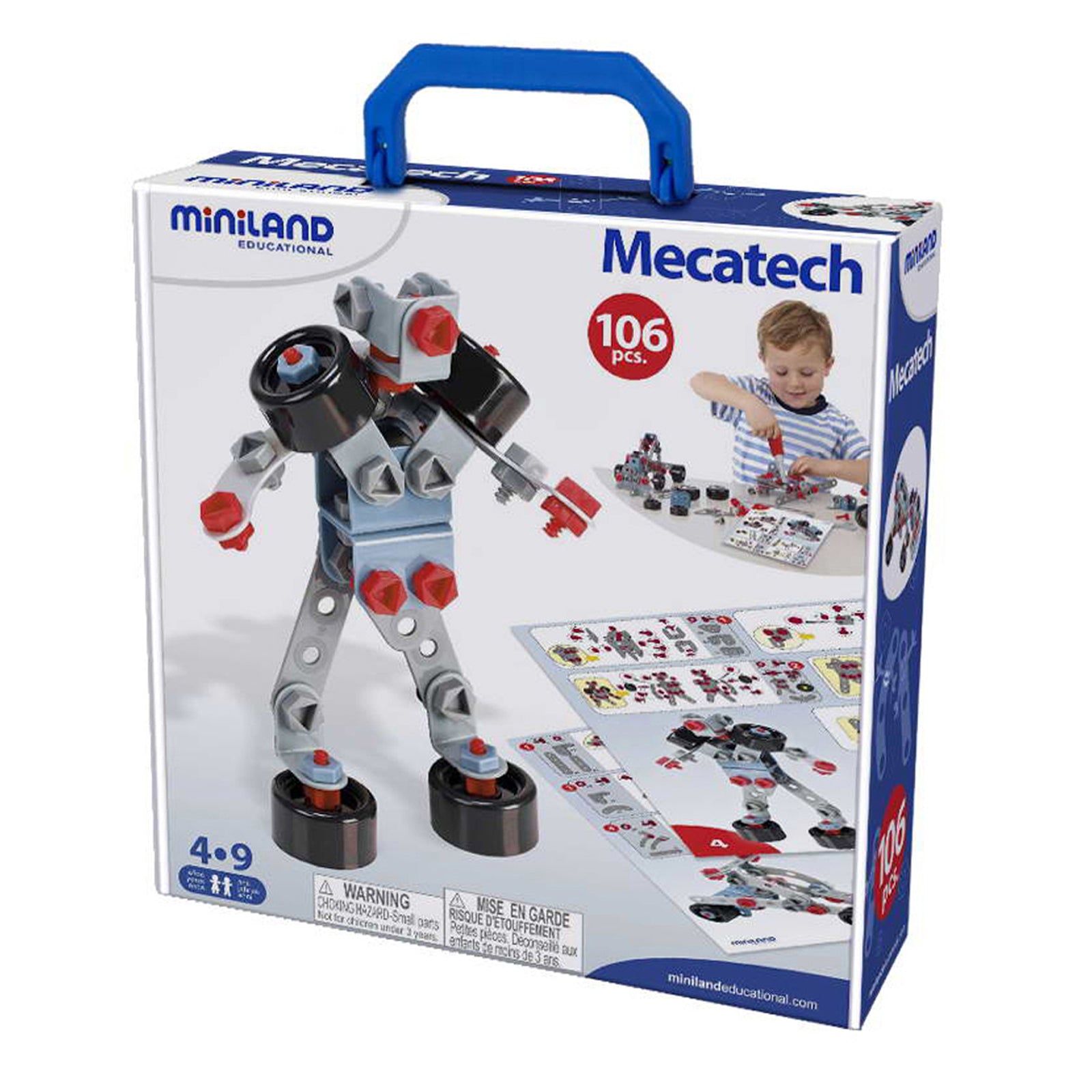 Miniland Educational Mecatech 106-Piece Vehicle & Robot Building Set