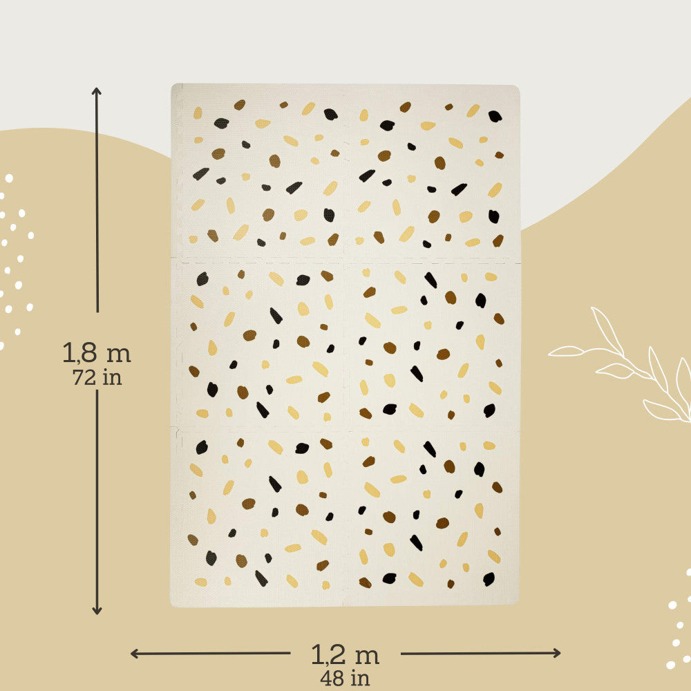 Alternative view of Hakuna Matte Stylish Baby Play Mat: Confetti & White Design - 72x48', 6 XXL Foam Floor Tiles