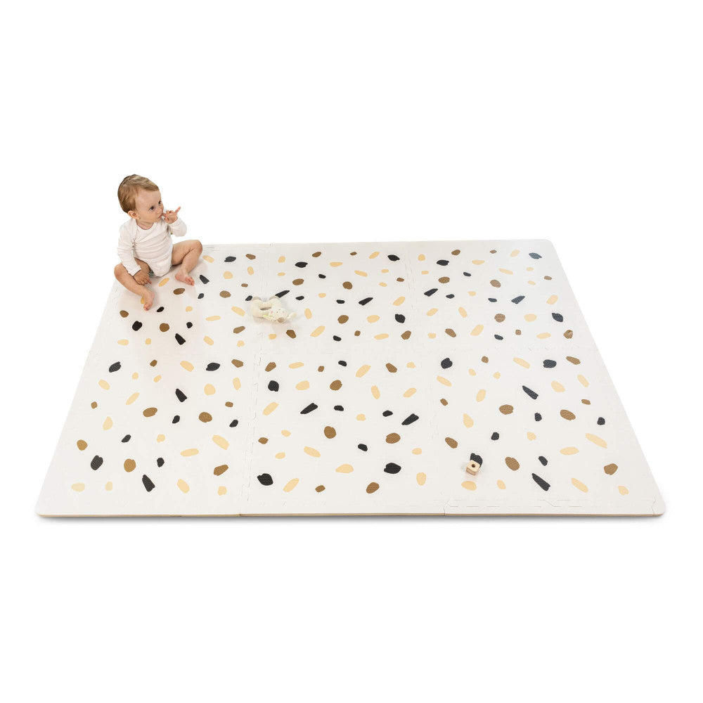 Hakuna Matte Stylish Baby Play Mat: Confetti & White Design - 72x48', 6 XXL Foam Floor Tiles - Image 3
