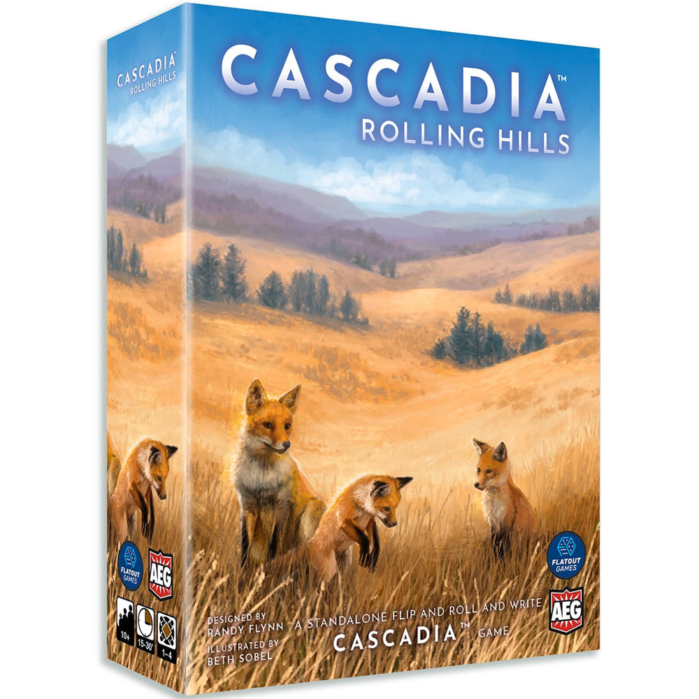 AEG Cascadia: Rolling Hills - Dynamic Flip-Roll-Write Board Game for Families