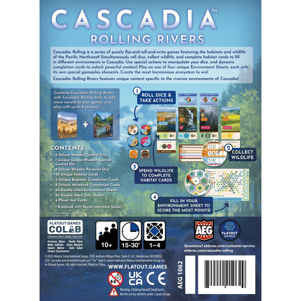 Alternative view of AEG: Cascadia: Rolling Rivers - Dynamic Dice Habitat Game