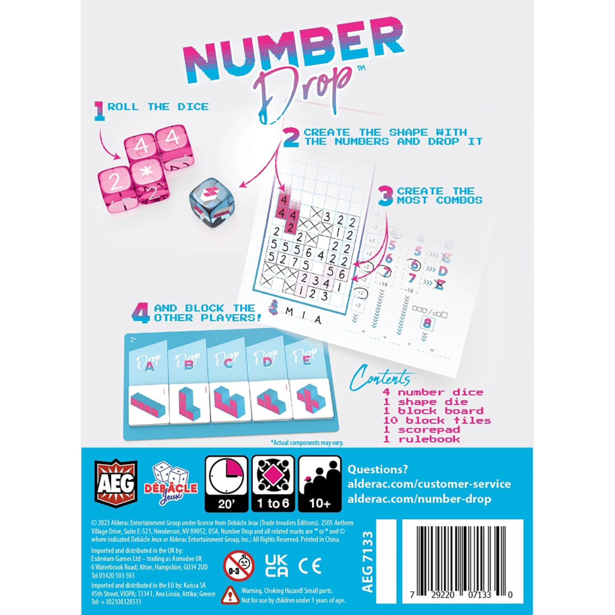 Number Drop Retro Edition Roll & Write Strategy Game - Image 7