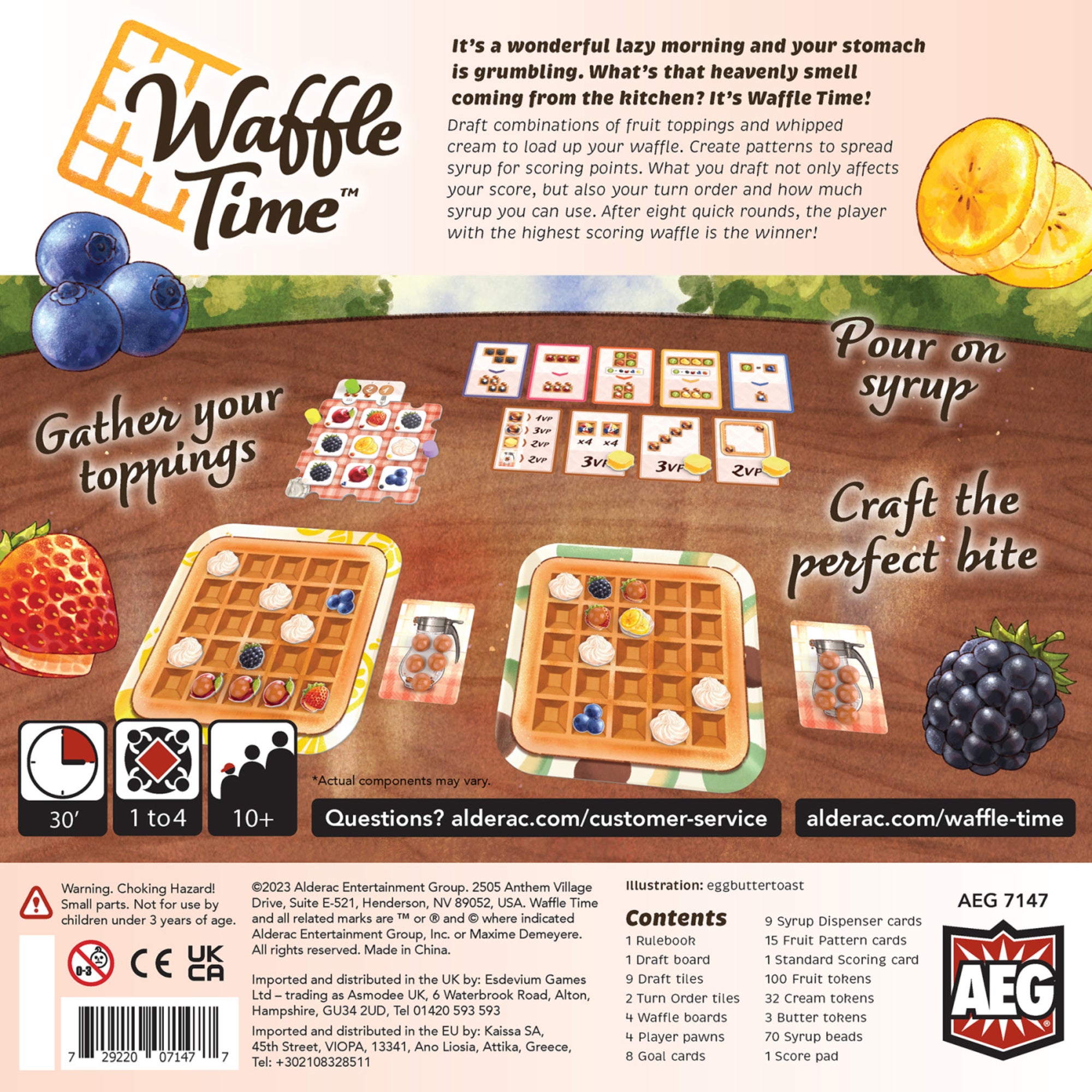 Waffle Time Family Tile Placement Strategy Game - Image 2