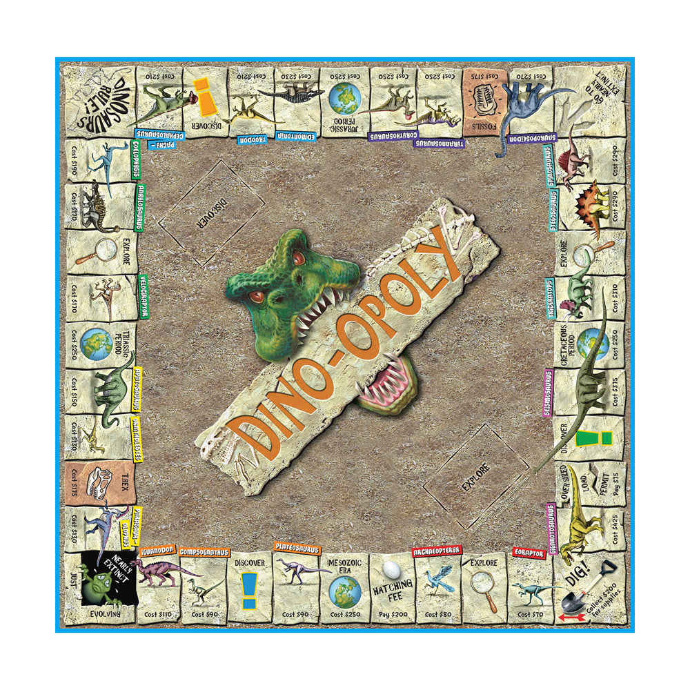 Dino-opoly Prehistoric Dinosaur-Themed Board Game - Image 5
