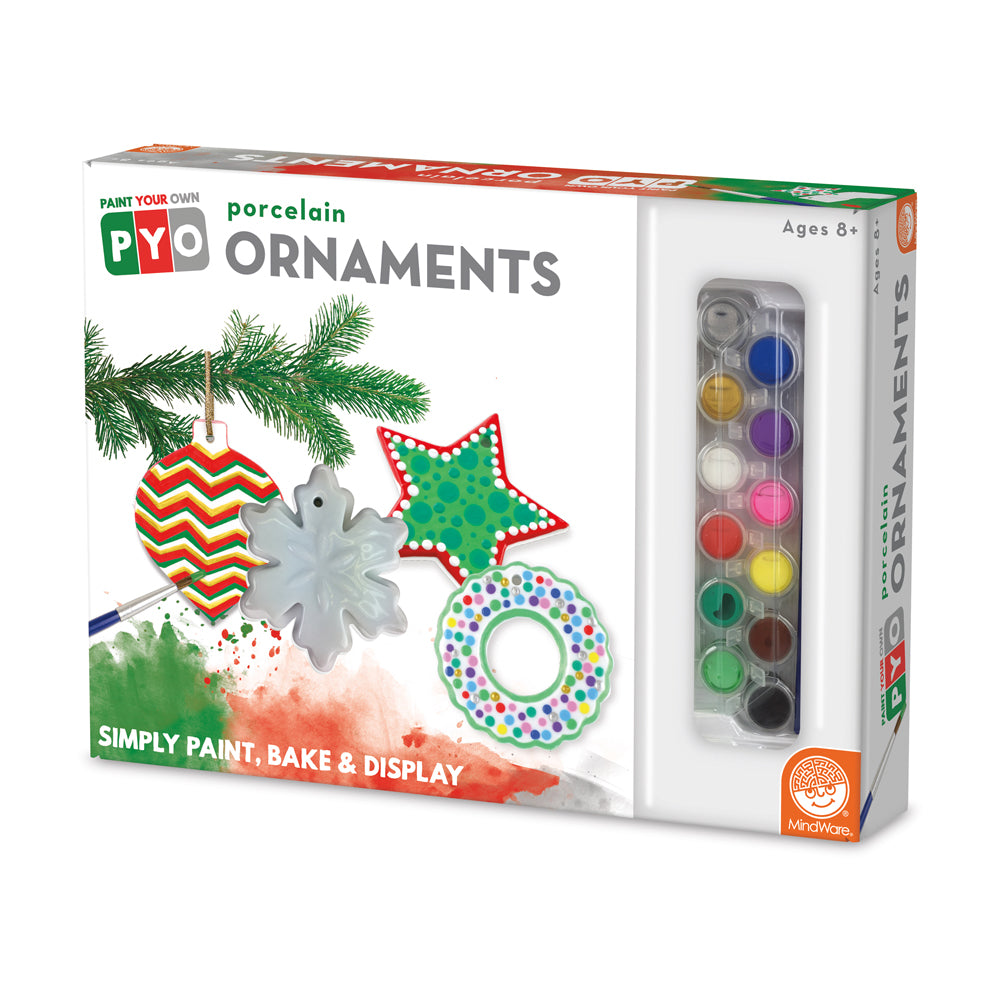 Alternative view of MindWare Paint Your Own Porcelain Christmas Ornaments Craft Kit