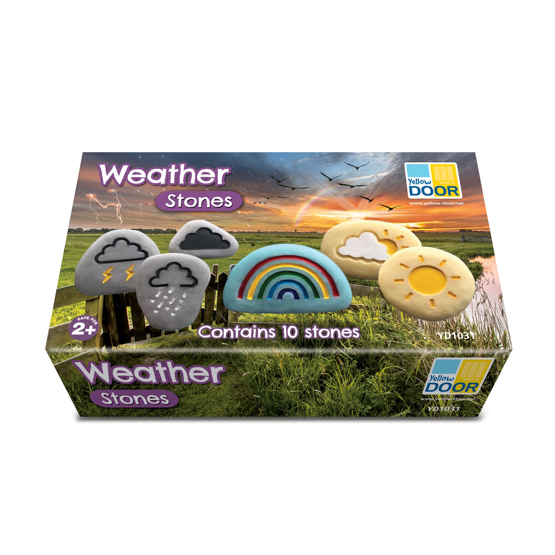 Yellow Door Weather Stones - Educational Outdoor Play Set Of 10 - Image 3