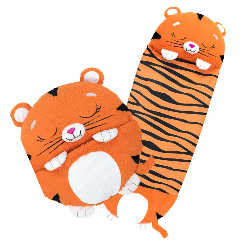 Happy Nappers Tiger Tobi 54 inch Plush Pillow & Sleepy Sack - Medium - Image 2