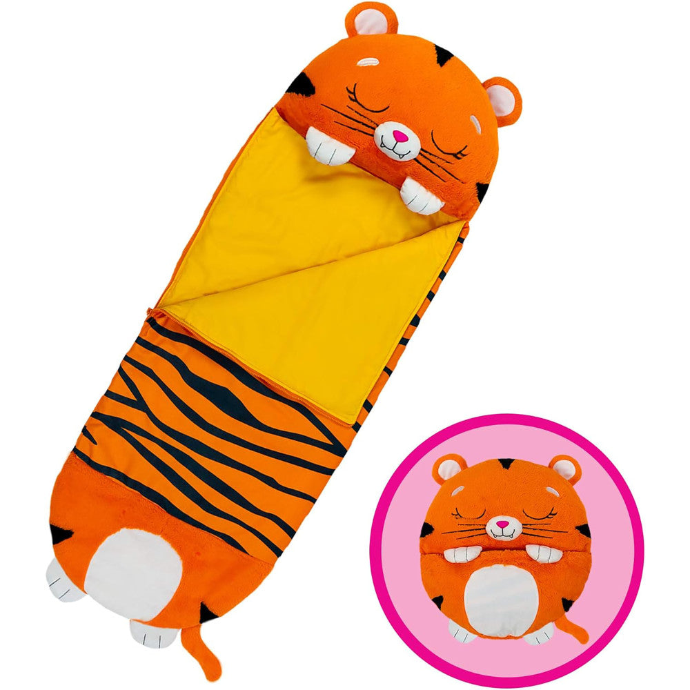 Happy Nappers Tiger Tobi 54 inch Plush Pillow & Sleepy Sack - Medium - Image 7