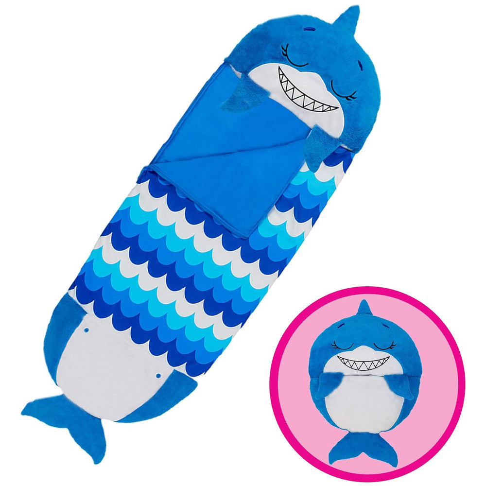 Happy Nappers Blue Shark 54 inch Plush Pillow & Sleepy Sack - Medium - Image 8