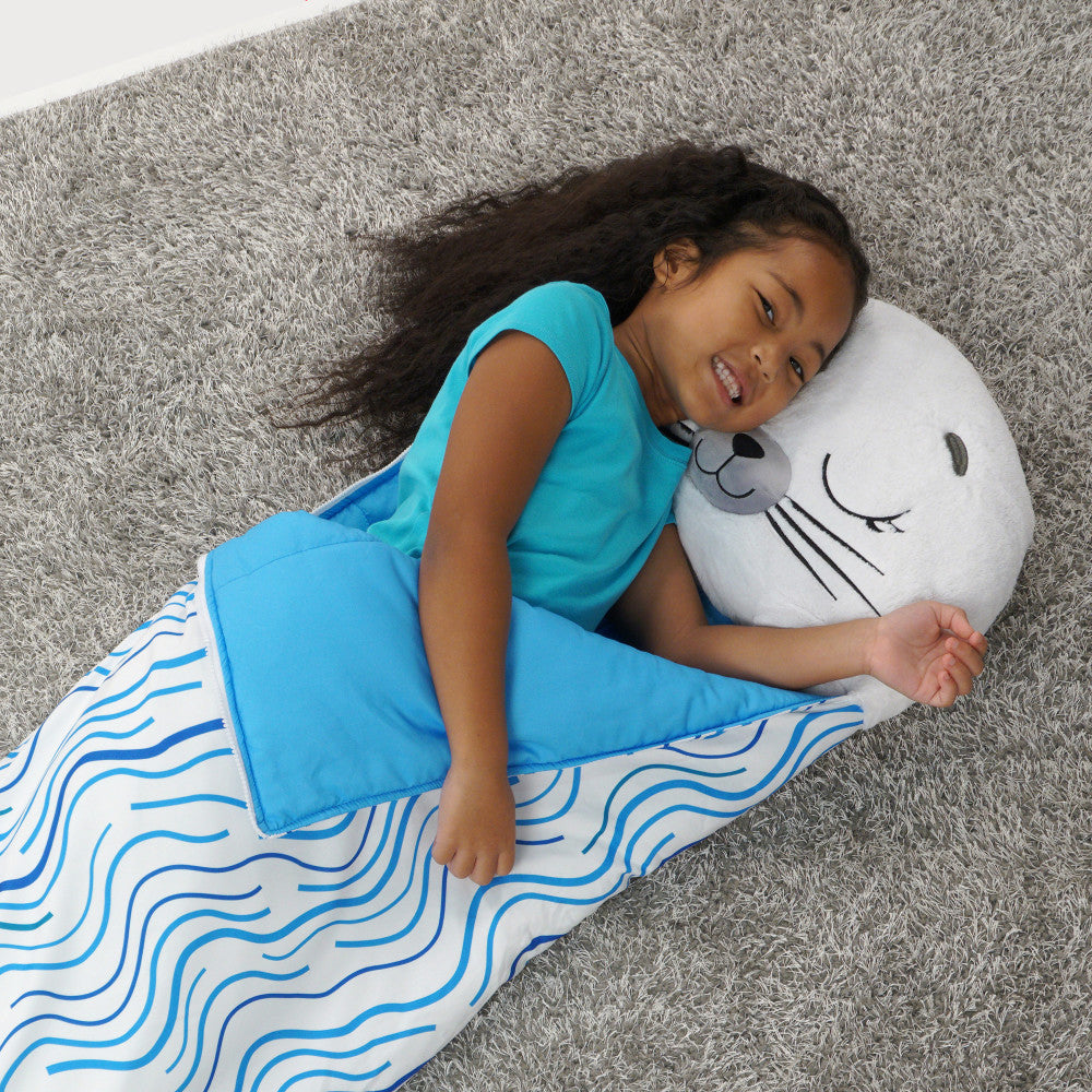 Happy Nappers Sammy The Seal 54 inch Pillow to Sleepy Sack - Medium - Image 6