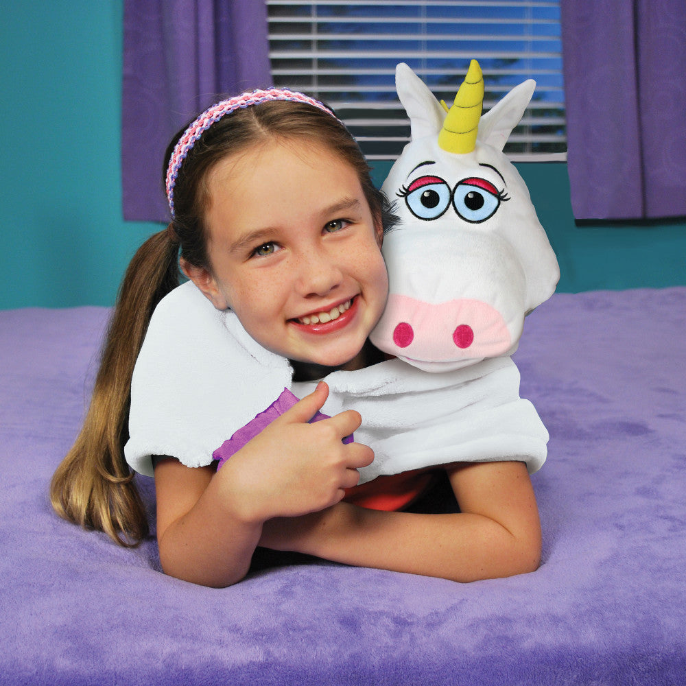 Alternative view of Cuddleuppets Magical Unicorn 2-in-1 Plush Puppet & Blanket - White-Purple