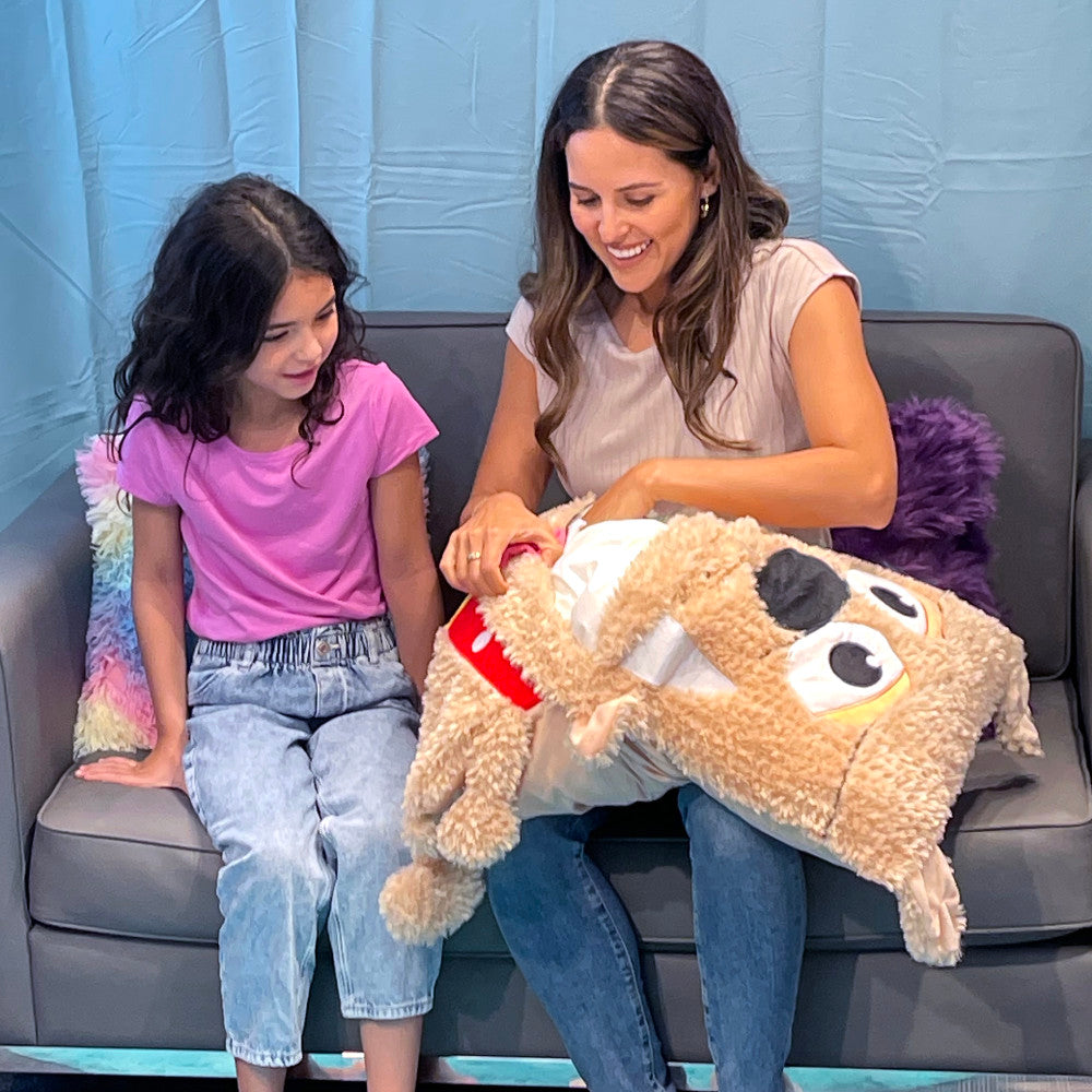 Shamzees Huggable Dog Brown Plush Pillow Cover - Soft Animal Character