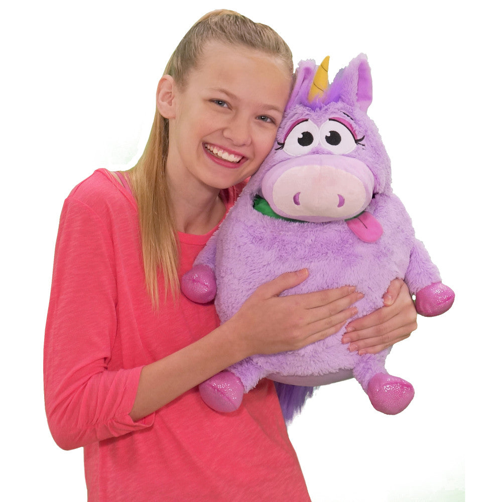 Tummy Stuffers Plush Unicorn - Purple Storage Companion - Image 4