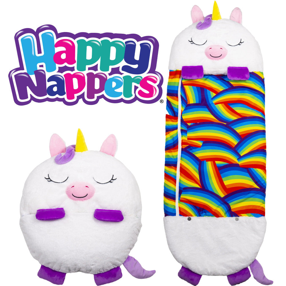 Happy Nappers White Unicorn 54 inch Pillow & Sleepy Sack - Kids 3+ - Image 2