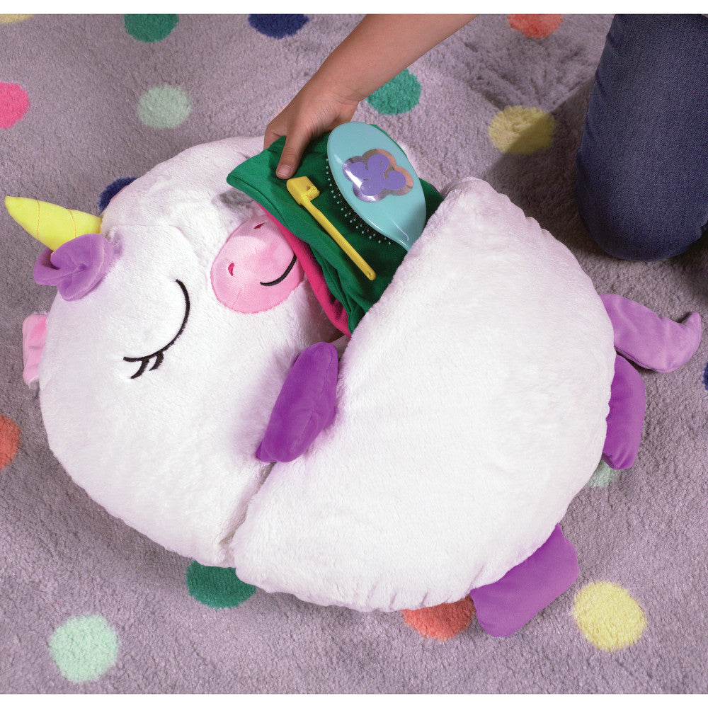 Happy Nappers White Unicorn 54 inch Pillow & Sleepy Sack - Kids 3+ - Image 4