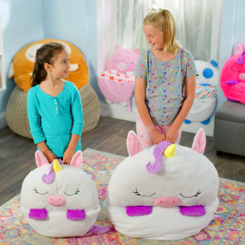 Happy Nappers White Unicorn 54 inch Pillow & Sleepy Sack - Kids 3+ - Image 7