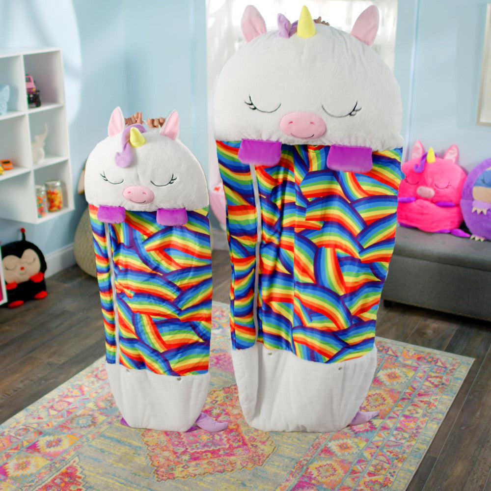 Happy Nappers White Unicorn 54 inch Pillow & Sleepy Sack - Kids 3+ - Image 8