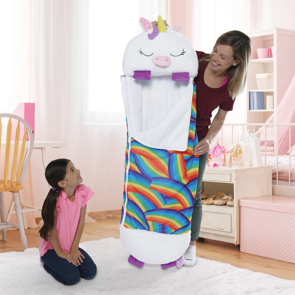 Happy Nappers White Unicorn 54 inch Pillow & Sleepy Sack - Kids 3+ - Image 9
