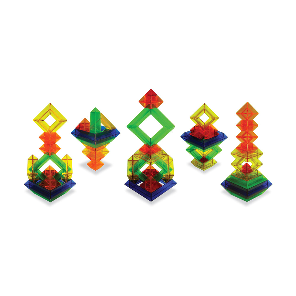 Alternative view of Popular Playthings Sakkaro Geometry Toy 15-Piece Colorful Building Set