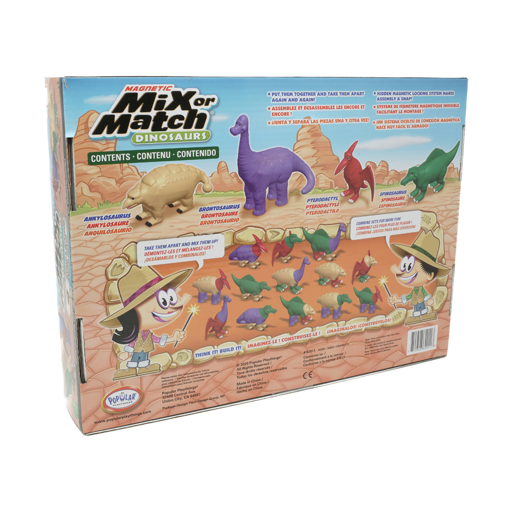 Alternative view of Popular Playthings Magnetic Mix or Match Dinosaurs Set #2 - Interactive Toy