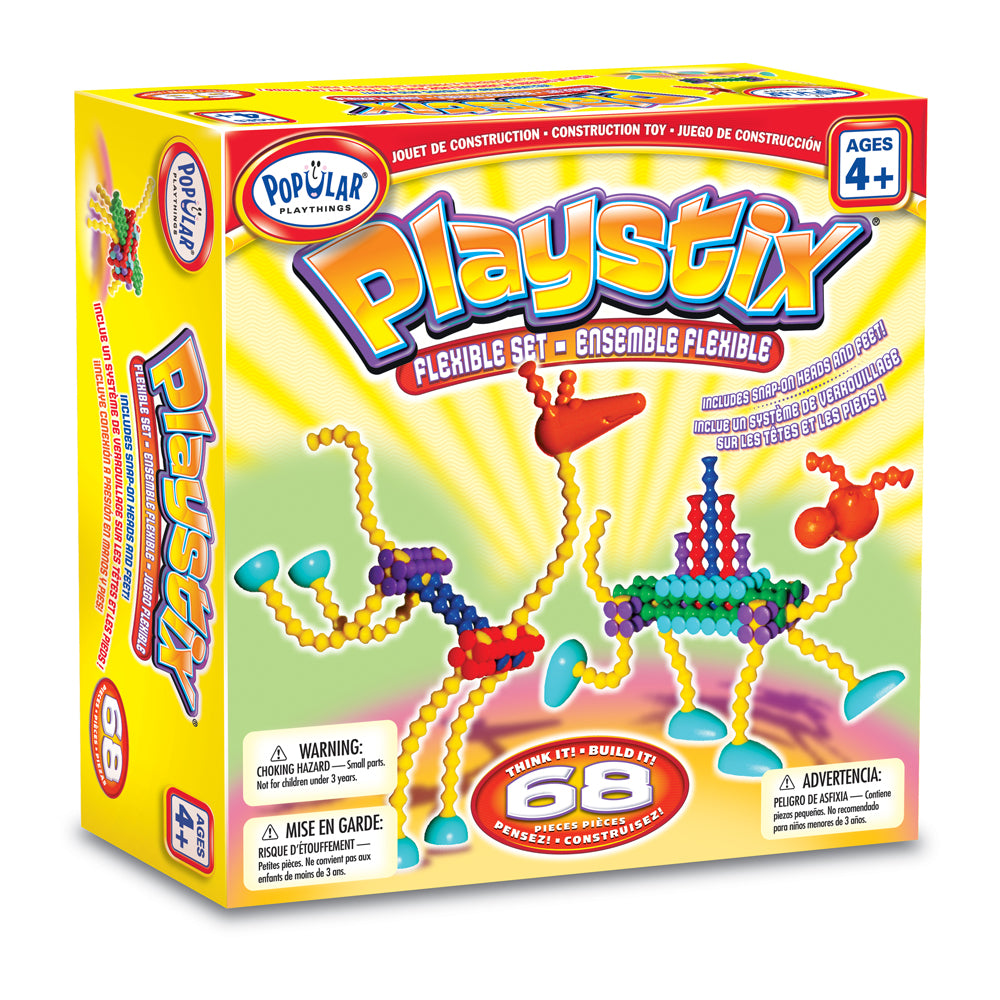 Alternative view of Popular Playthings Playstix Flexible Set - 68 Piece Construction Toy