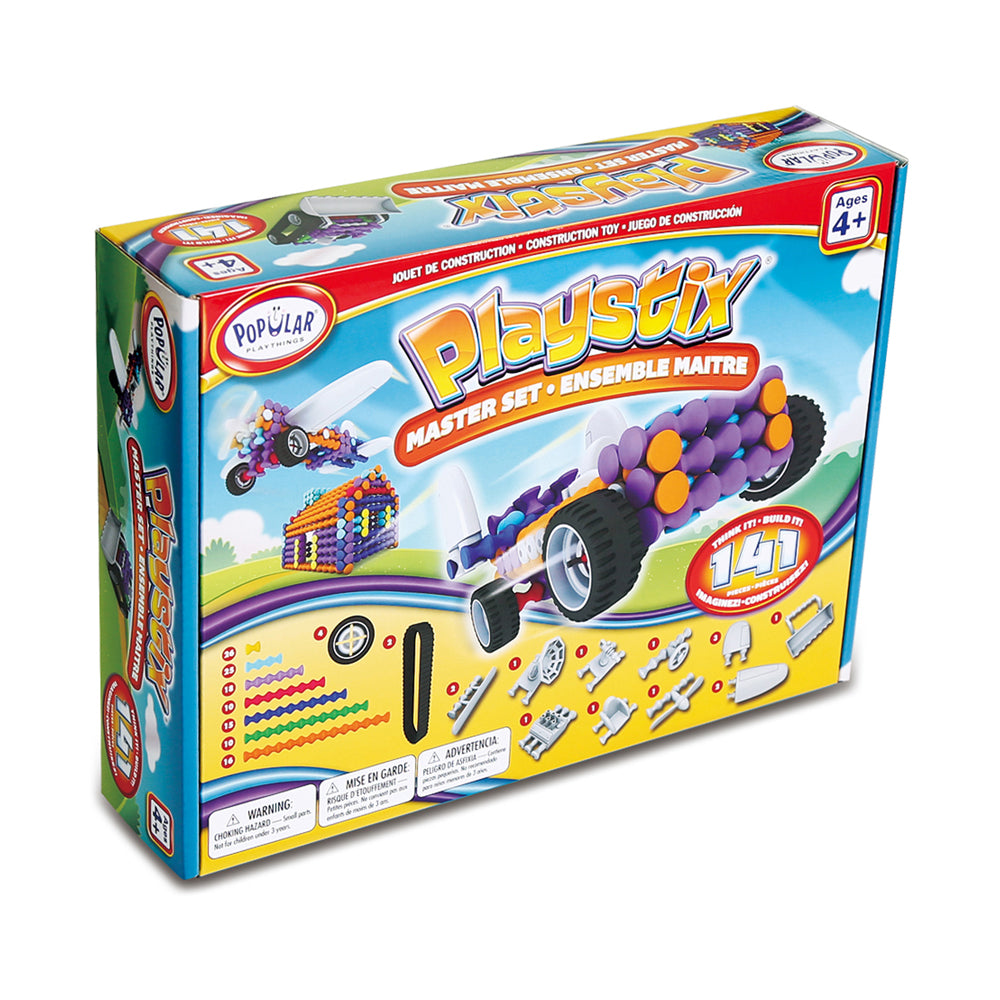 Popular Playthings Playstix Master Set - 141 Piece Creative Building Toy