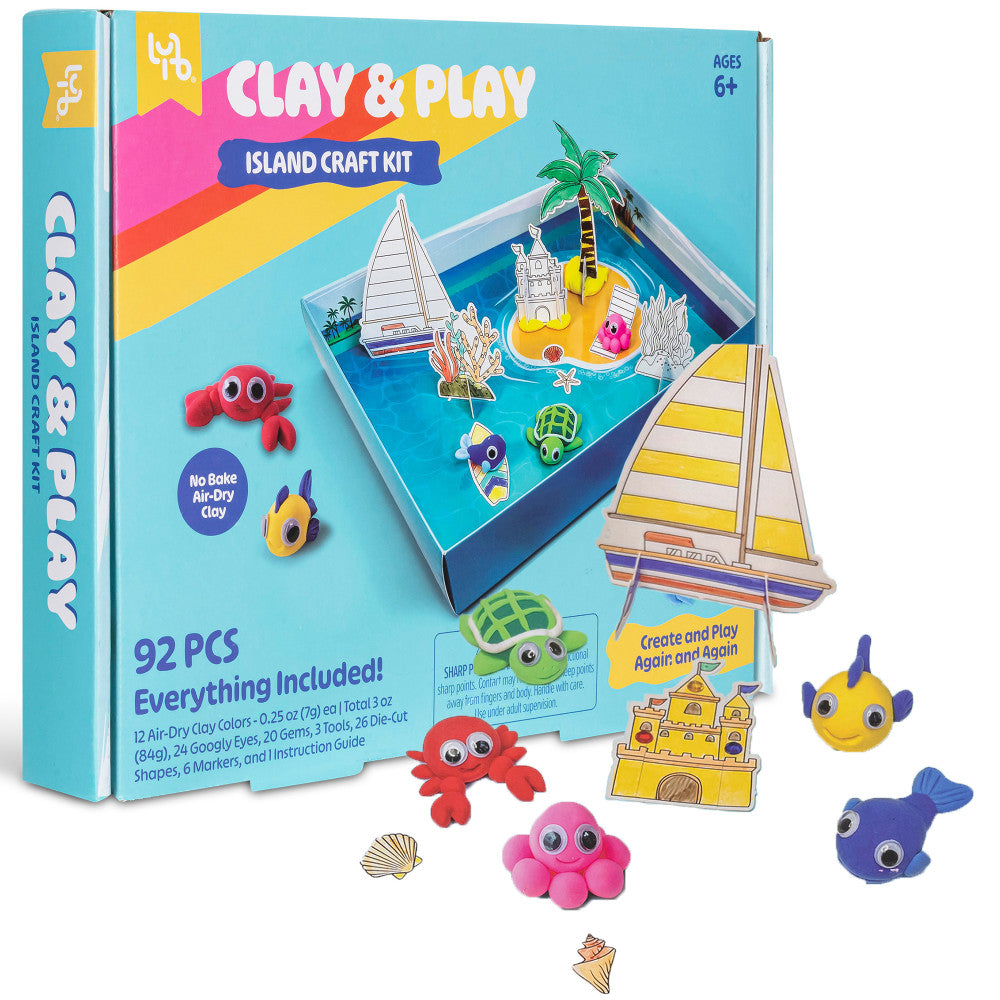 Little Yellow Bicycle Clay & Play Island Adventure Craft Kit - 92pcs - Image 4