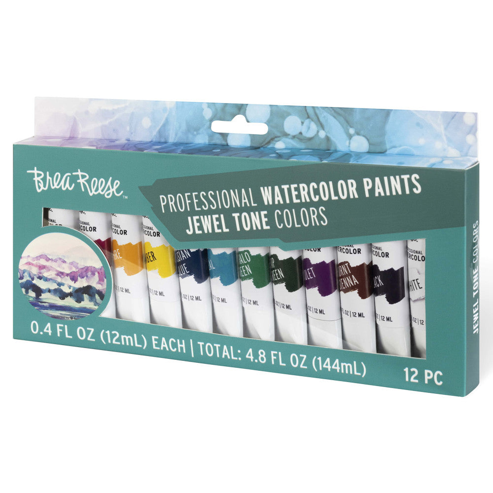 Alternative view of Brea Reese Professional Watercolor Set - Jewel Tones, 12 Vibrant Tubes