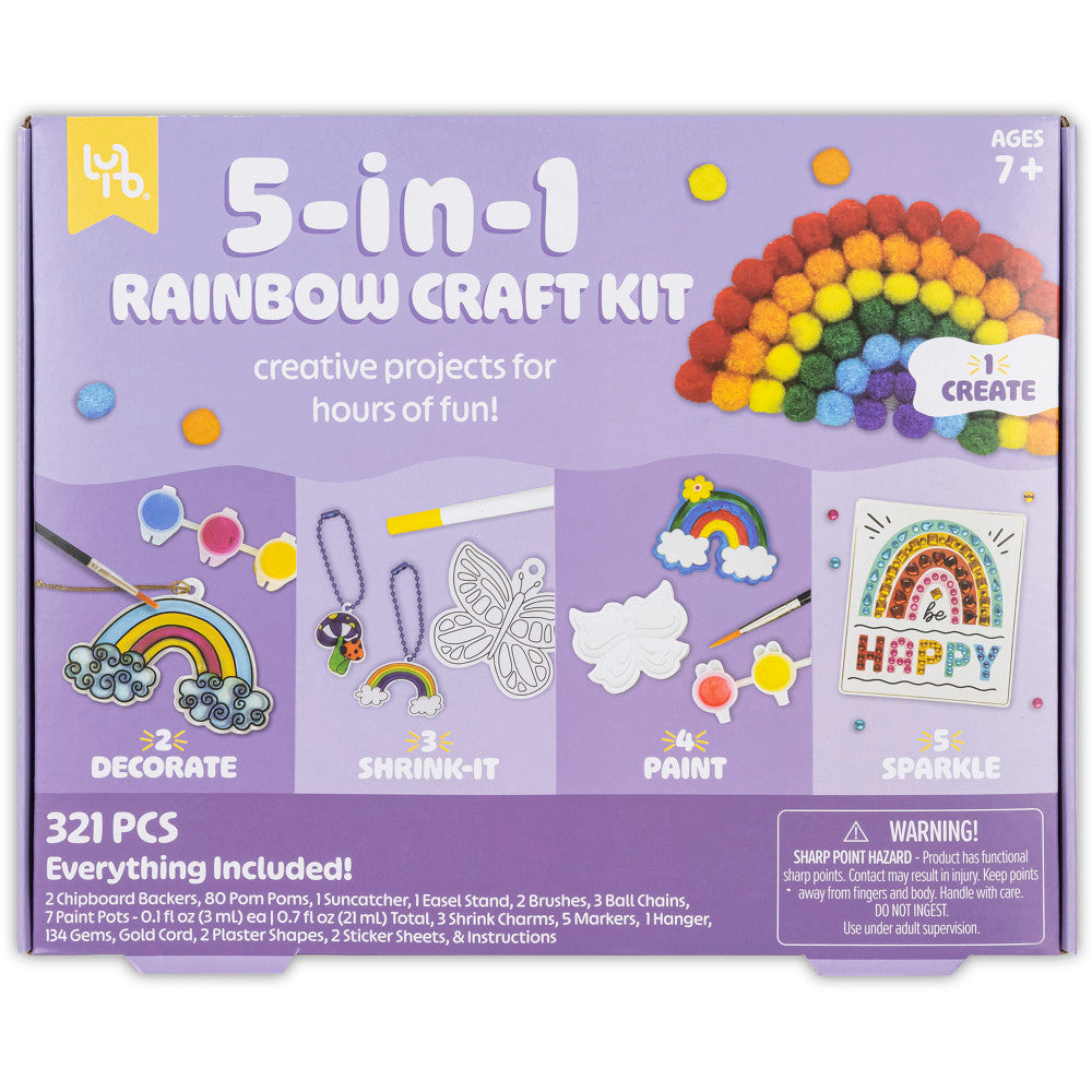 Little Yellow Bicycle Rainbow Explorer 5-in-1 Craft Kit - Colorful