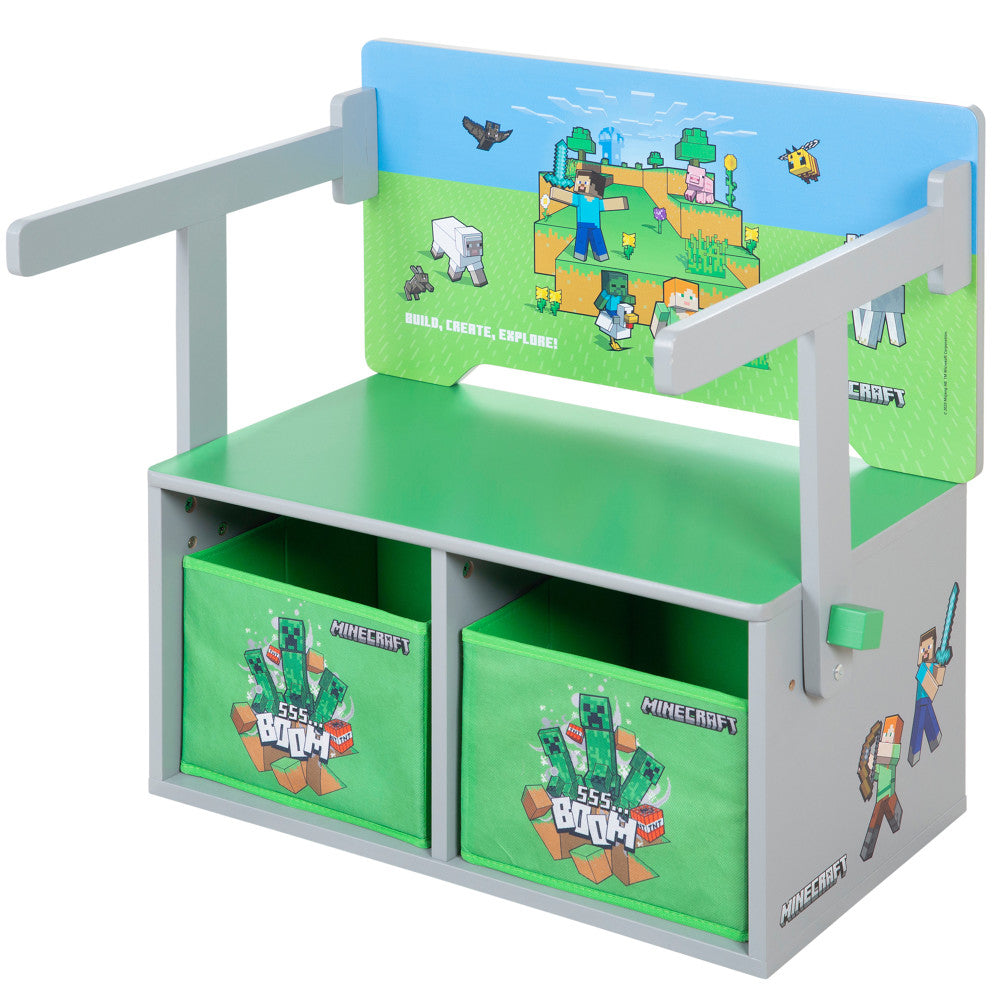 Minecraft 2-In-1 Convertible Bench & Table - Magical Furniture Transformation