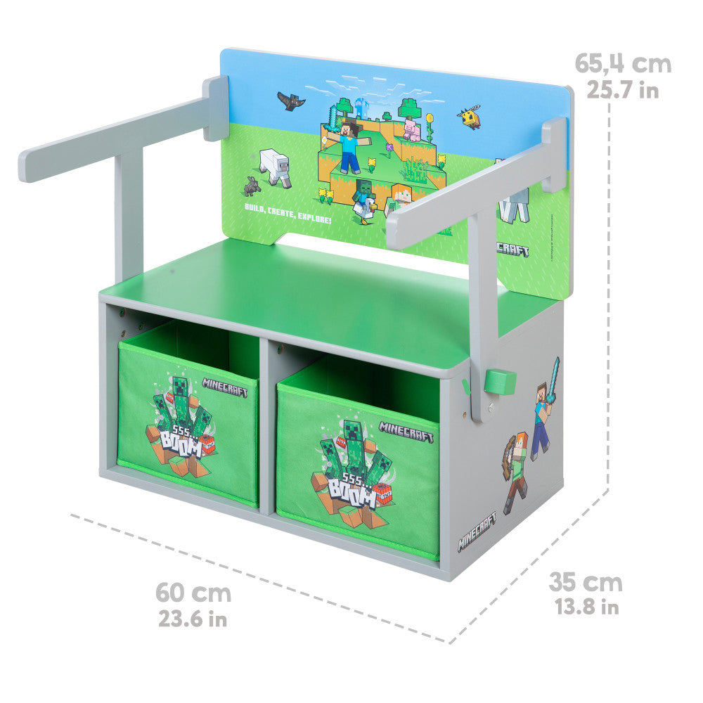 Minecraft 2-In-1 Convertible Bench & Table - Magical Furniture Transformation - Image 5