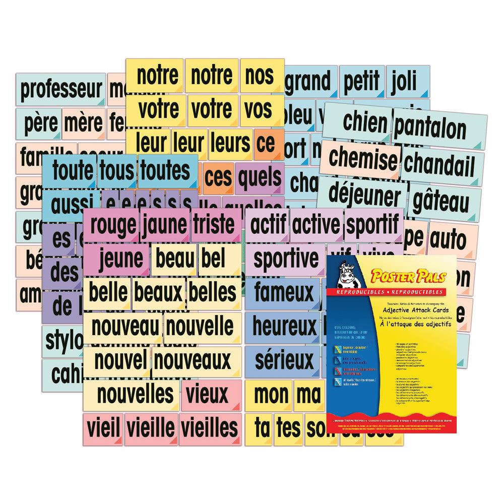 Alternative view of Poster Pals French Adjective Vocabulary Teaching Cards Set