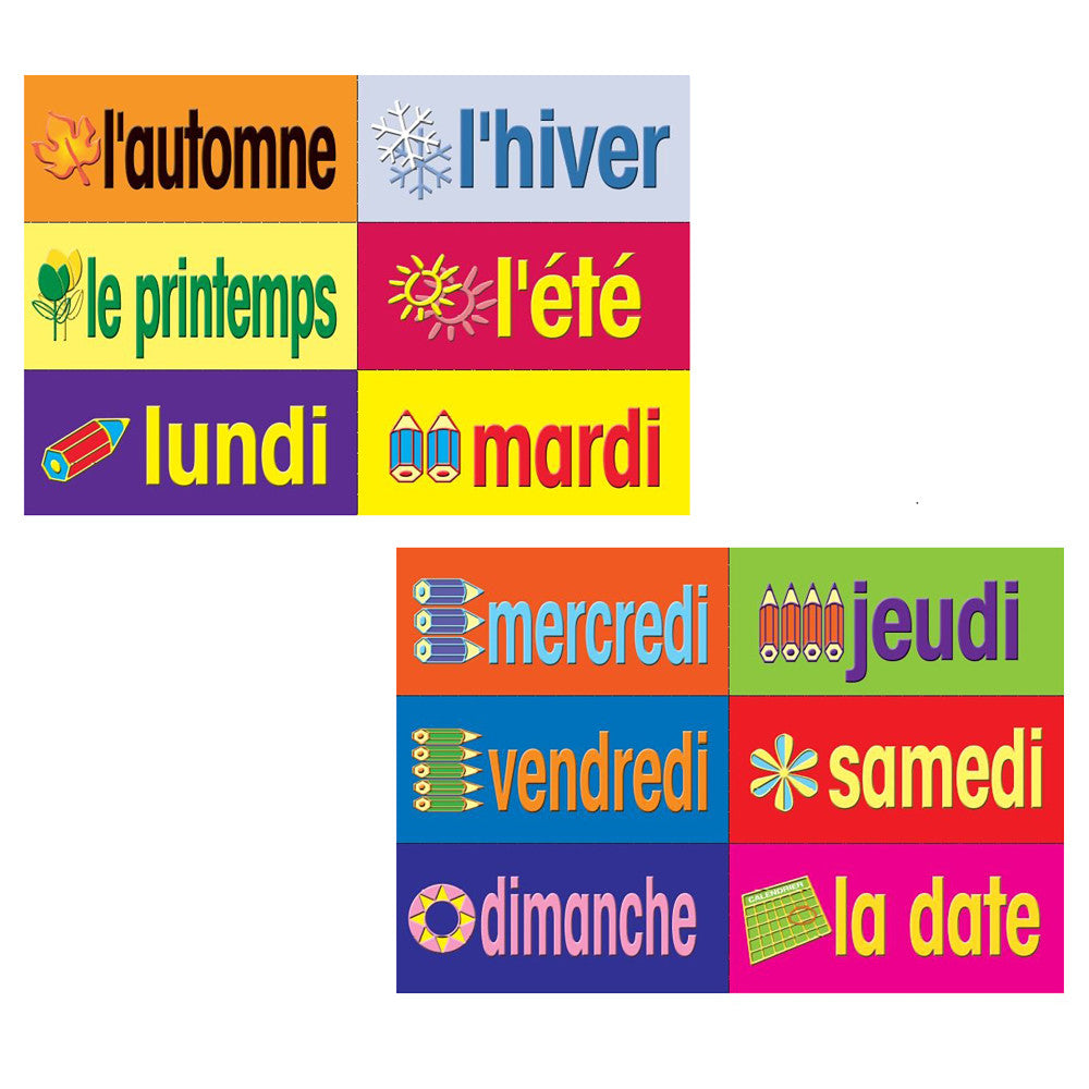Poster Pals French Language Educational Chart Set - 36 Laminated Cards - Image 3
