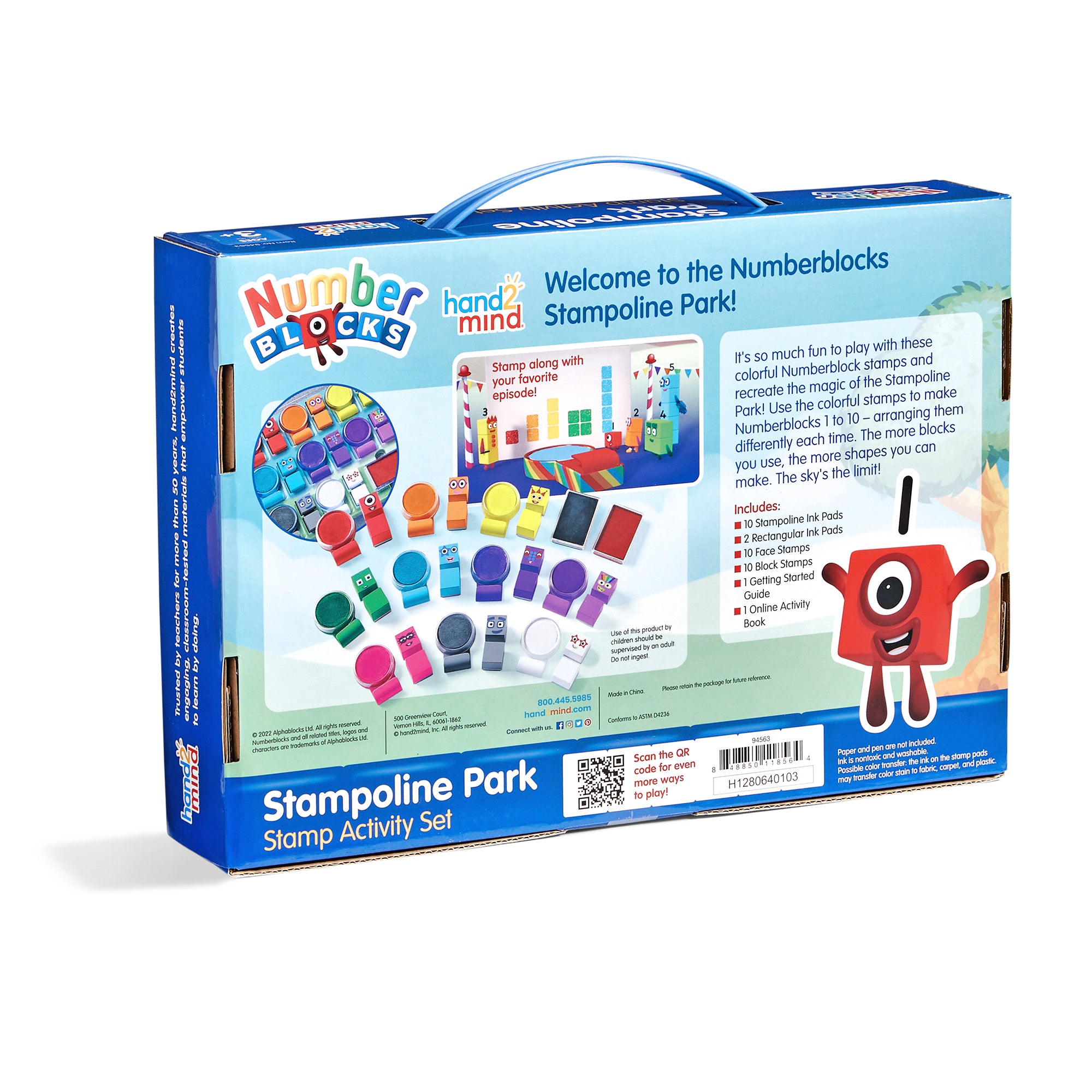 Alternative view of Hand2Mind Numberblocks Stampoline Park - Educational Stamp Set