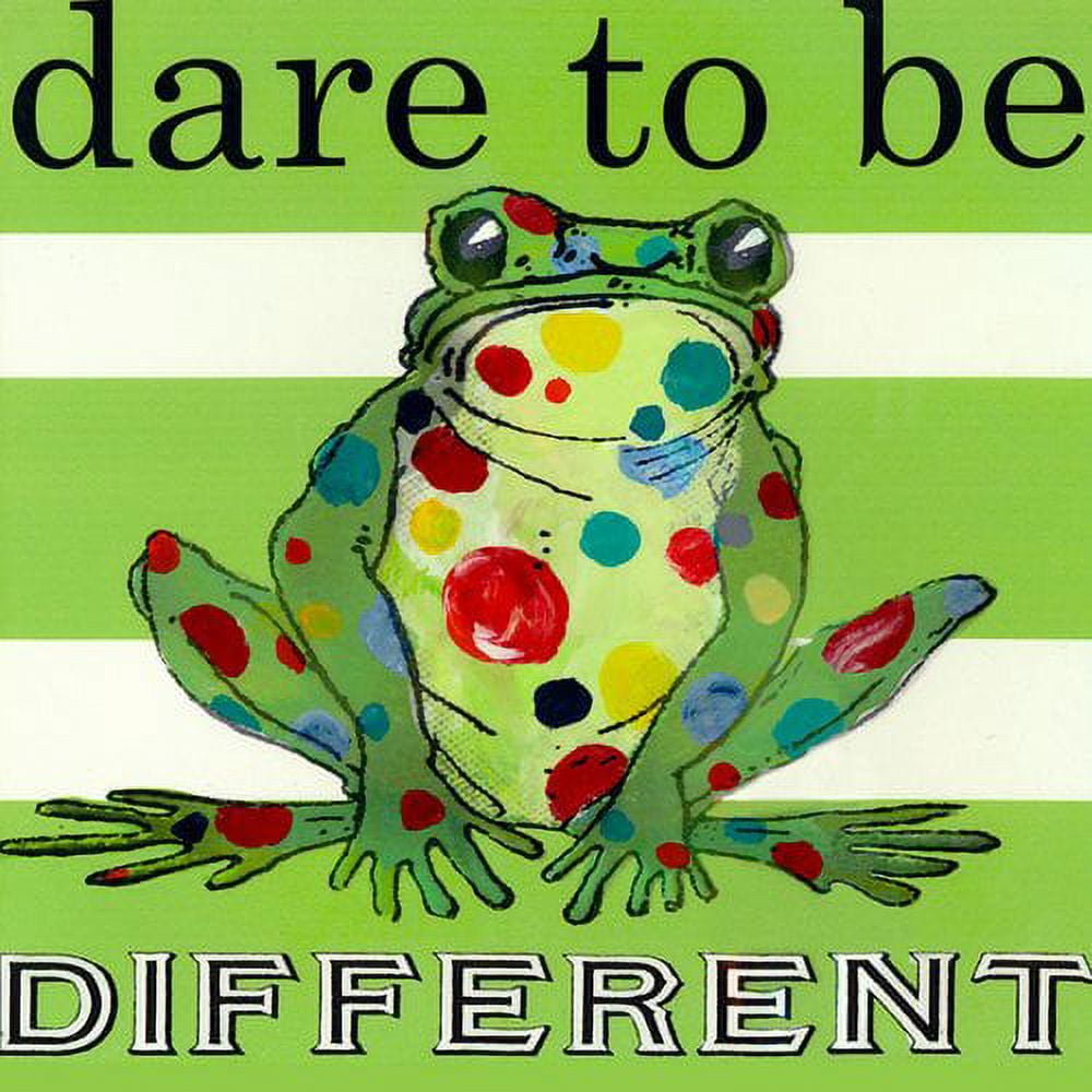 Oopsy Daisys Dare to be Different Frog Canvas Wall Art