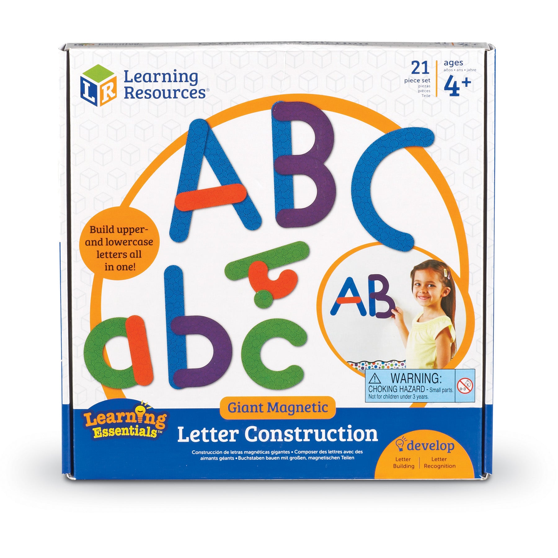 Alternative view of Learning Resources Giant Magnetic Letter Construction - 21-Piece Educational Set