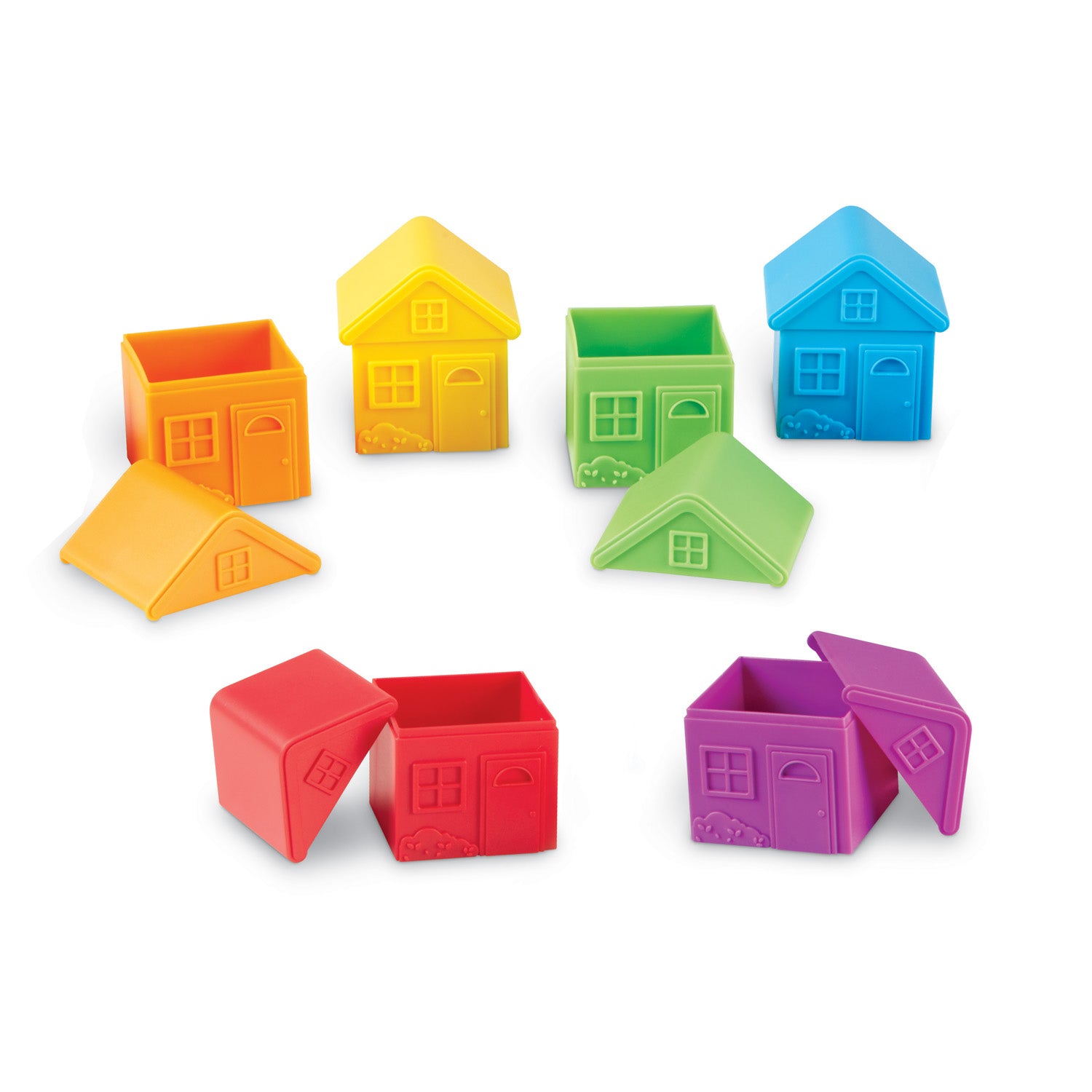 Alternative view of Learning Resources All About Me Sort & Match Houses - Colorful Educational Toy Set of 6