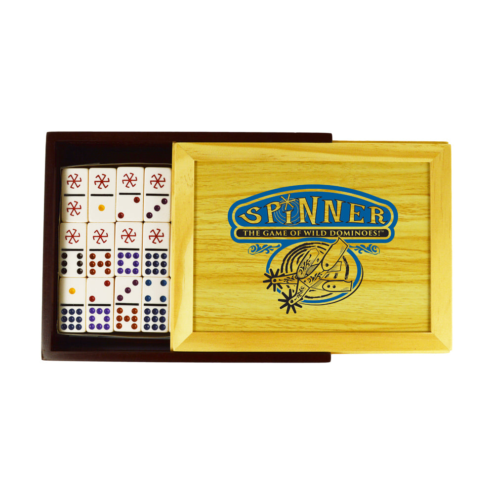 Alternative view of Spinner Wild Dominoes Game by Front Porch Classics