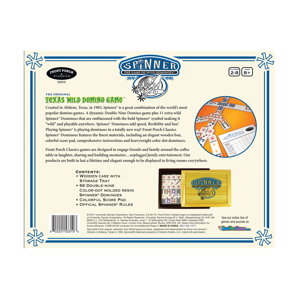 Spinner Wild Dominoes Game by Front Porch Classics - Image 3