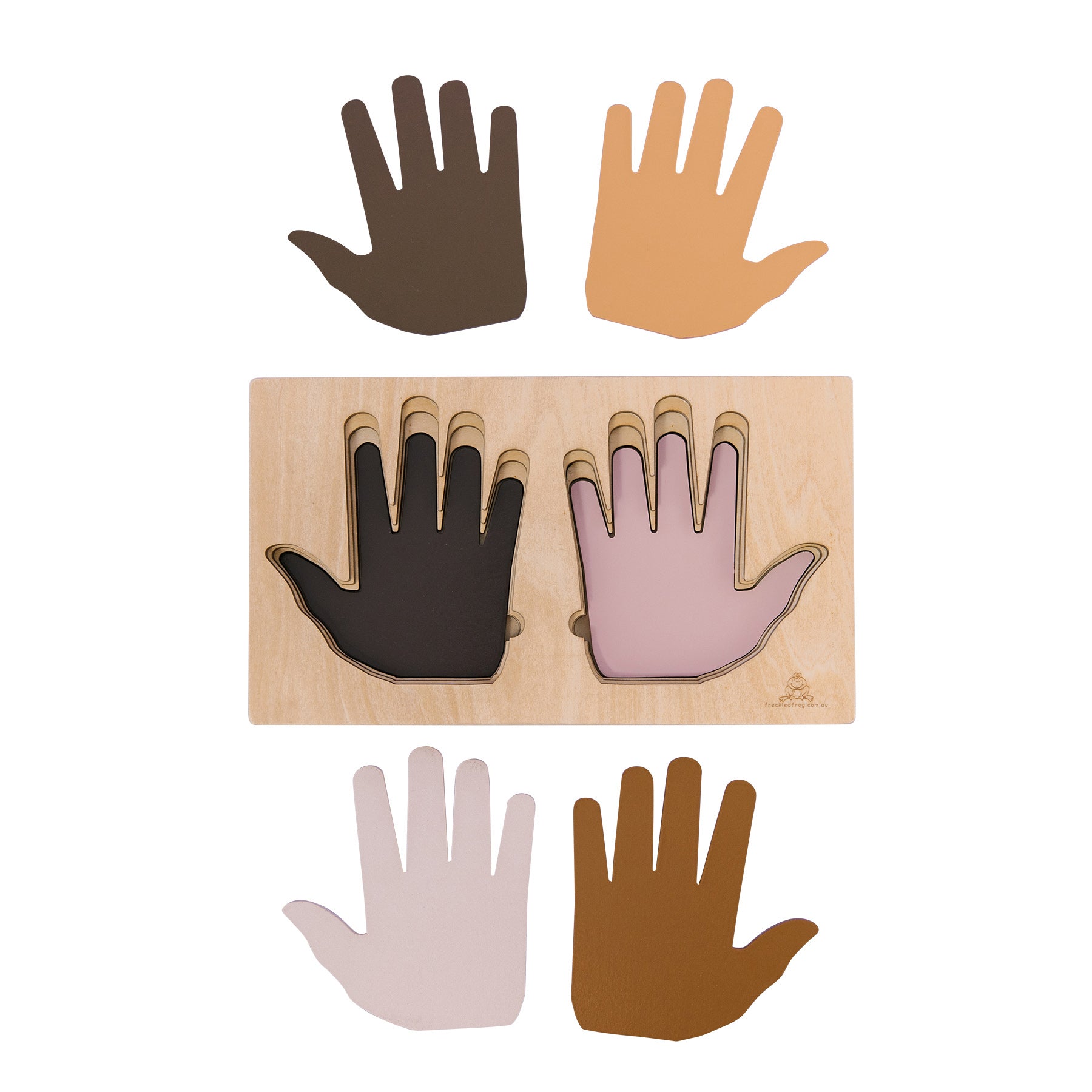 Alternative view of Learning Advantage Hand in Hand Wooden Diversity Puzzle - Multicolor