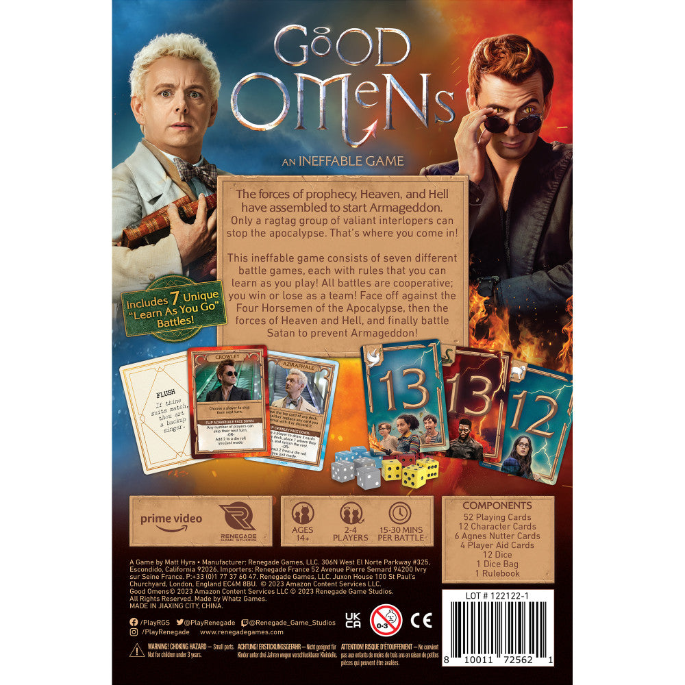 Alternative view of Renegade Games Studios Good Omens: An Ineffable Strategy Game for Ages 14+