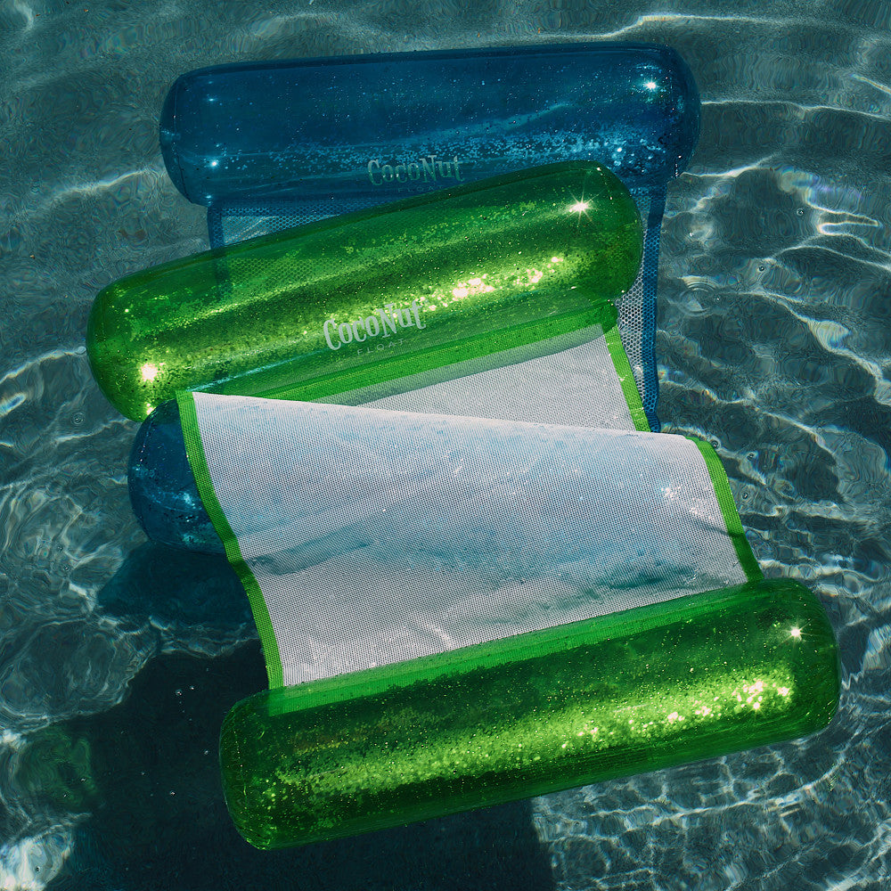 Alternative view of CocoNut Float Green Glitter Hammock Pool Lounger - 49" x 30" Inflatable Relaxation Chair