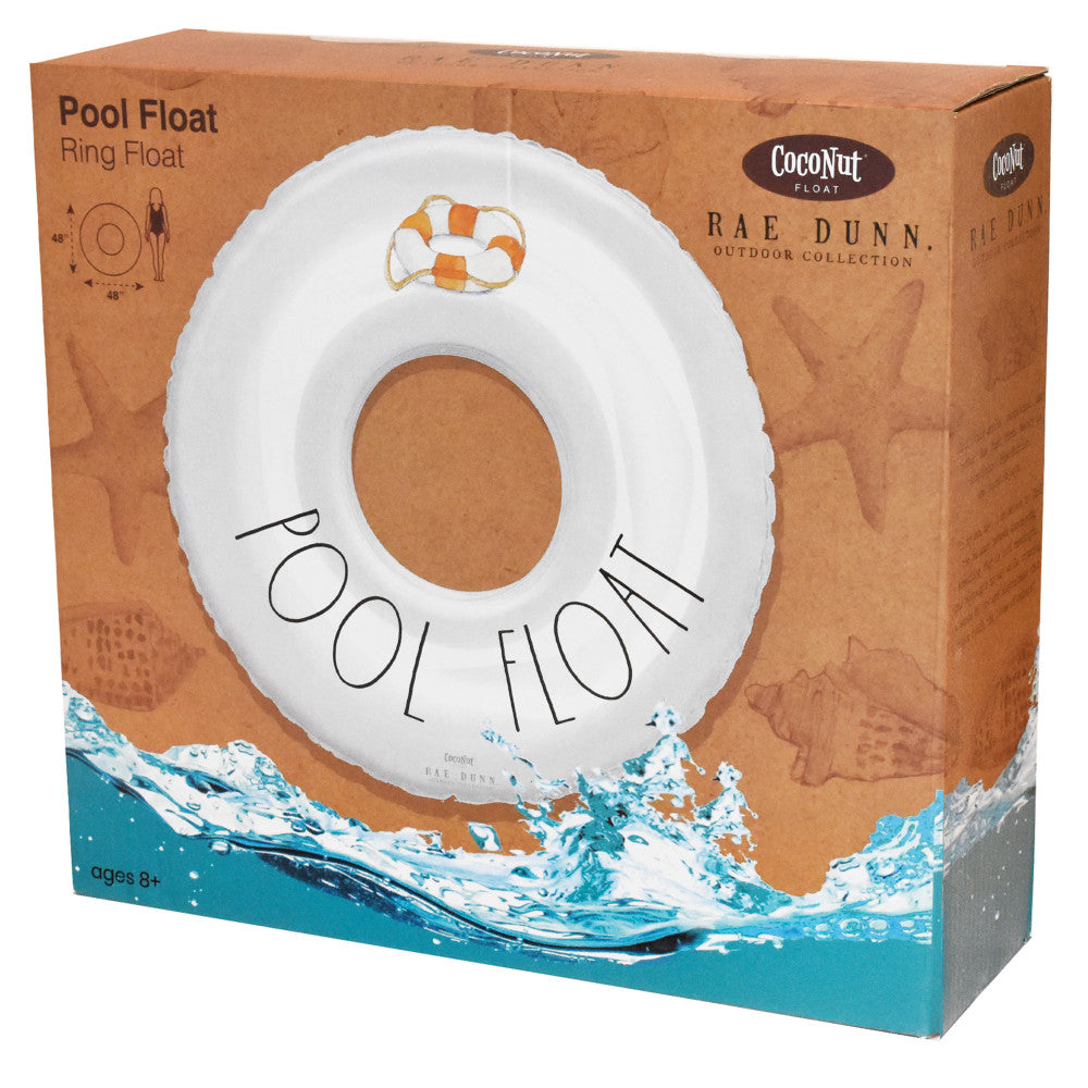 Alternative view of Rae Dunn 48" CocoNut Inflatable Pool Ring Float - Durable, Anti-Leak Design
