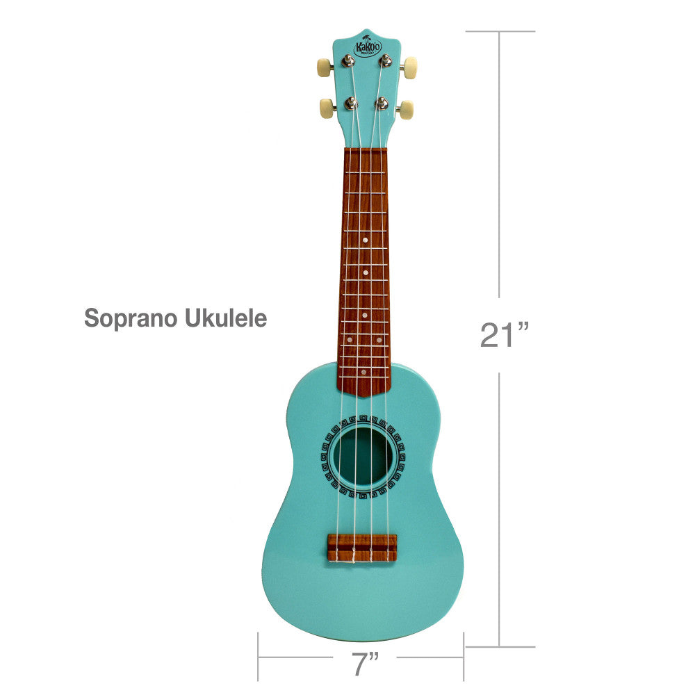 Alternative view of KaKo'o 21" Soprano Ukulele Starter Kit in Seafoam Green