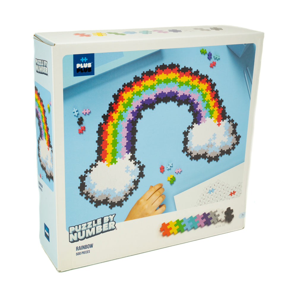 Alternative view of Plus-Plus Puzzle By Number - Rainbow Jigsaw Puzzle - 500 pc