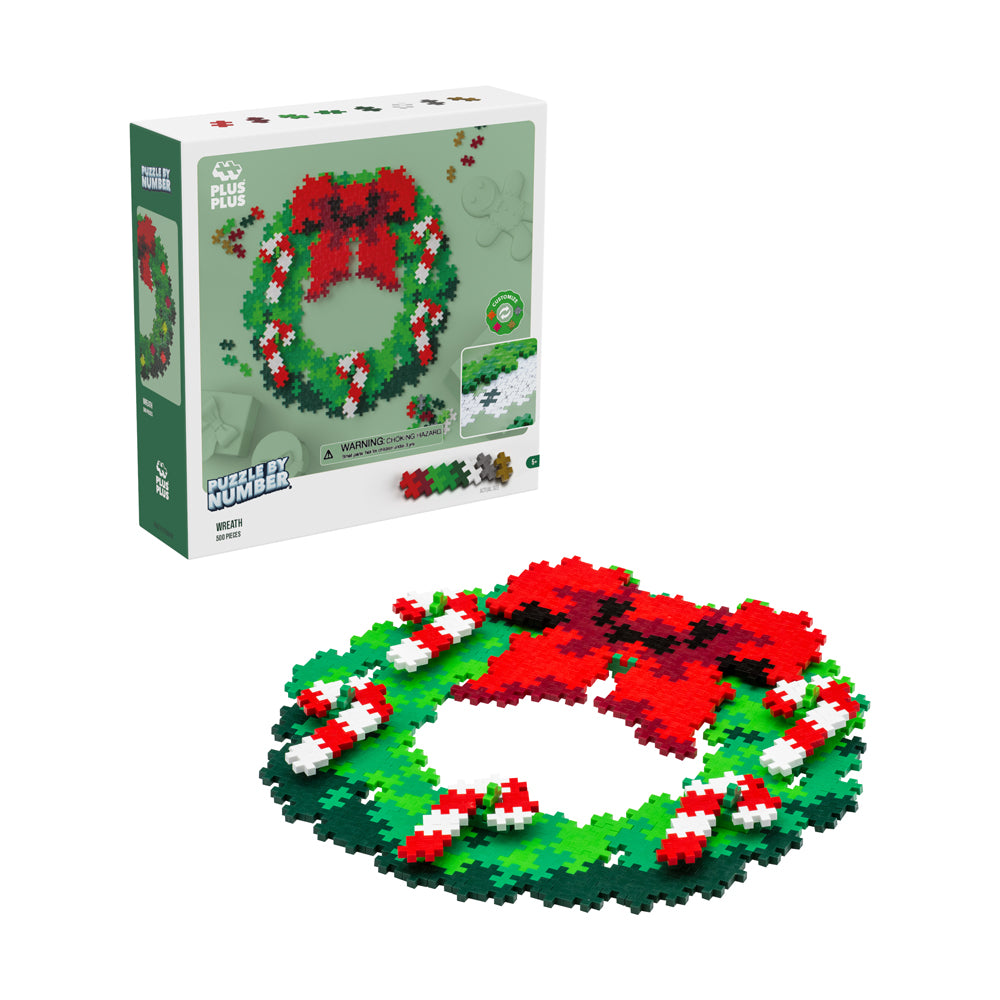 Alternative view of Plus-Plus Wreath Puzzle By Number - 500 pc