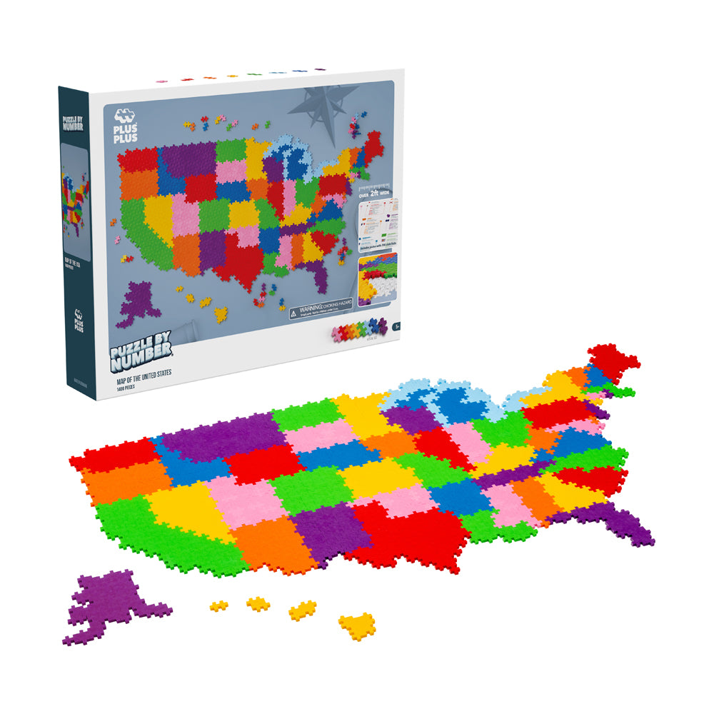 Alternative view of Plus-Plus USA Map Puzzle by Number - 1400 pc