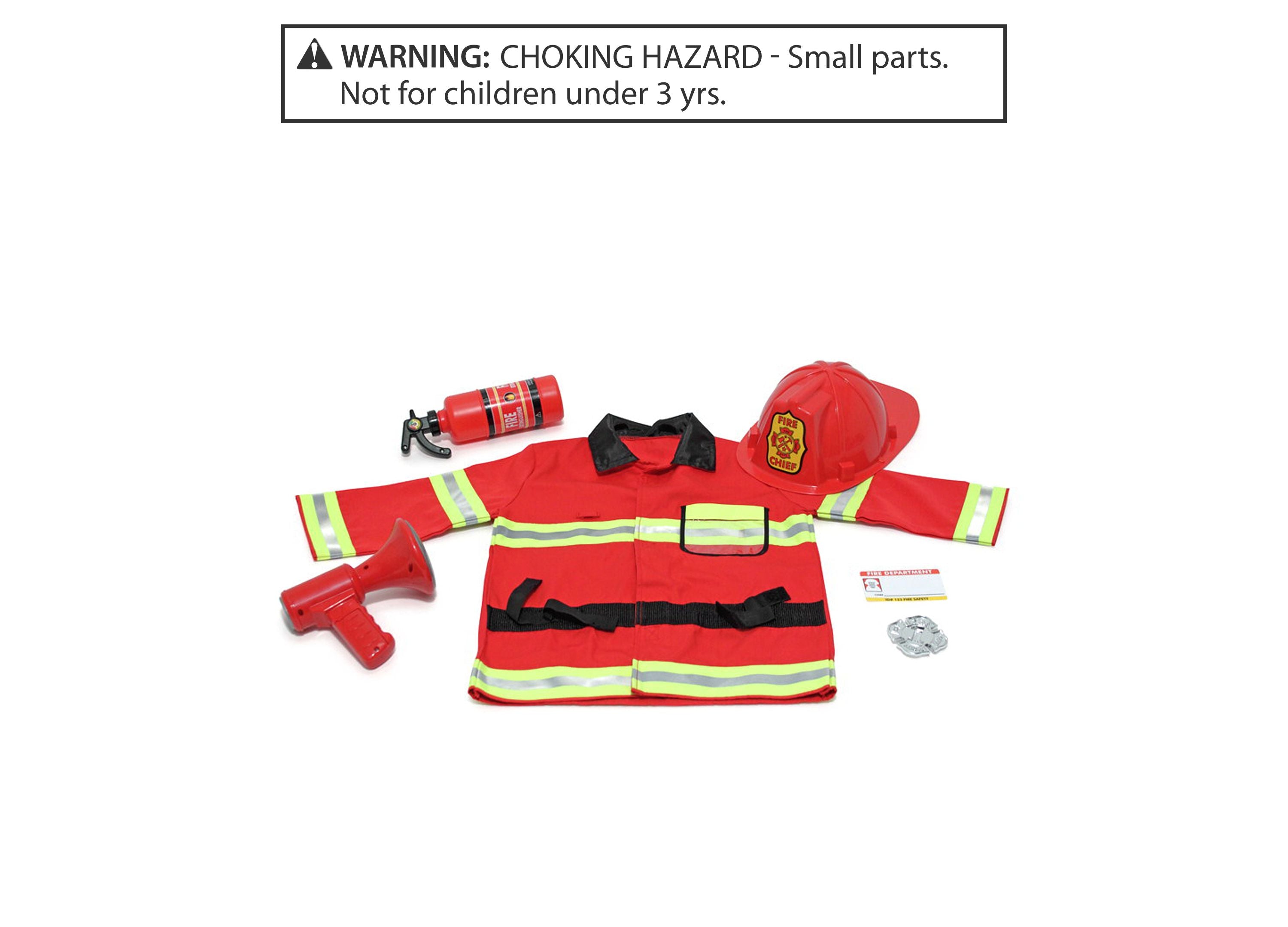 Ultimate Fire Chief Role Play Costume Set - Bright Red