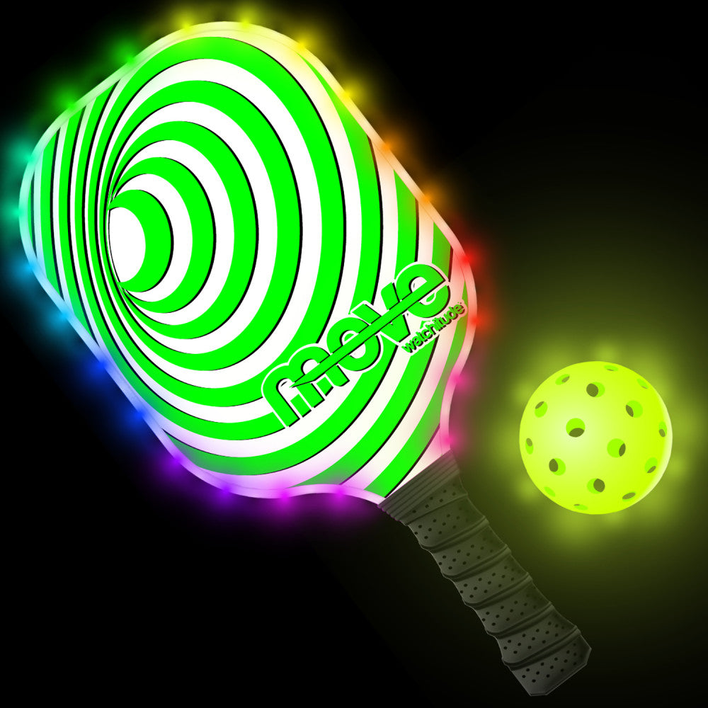 Alternative view of Watchitude Glow-in-the-Dark Pickleball Paddle and Ball Set